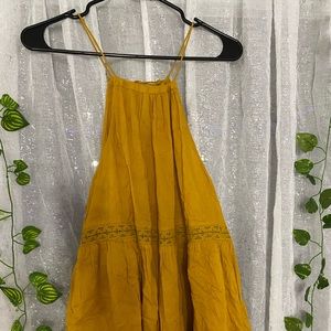 Boho mustered yellow blouse